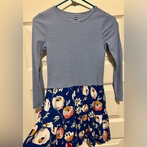 Tea Collection Long Sleeve Mixed Print Tier Skirted Twirl Dress in Girls size 10
